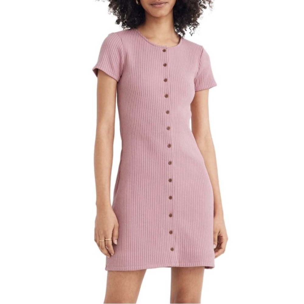 MADEWELL | Button-Down Ribbed Dress